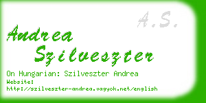 andrea szilveszter business card